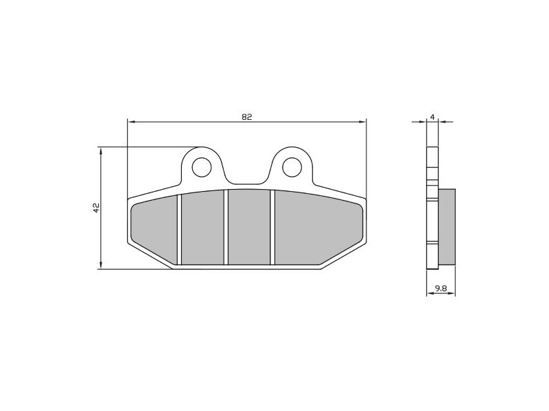 Placute de frana RMS 225103780 fata homologated organic Placute de frana RMS 225103780 fata homologated organic