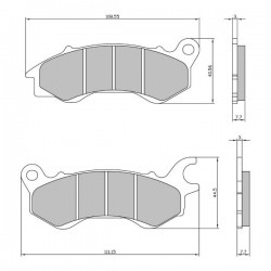 Placute de frana RMS 225103730 fata homologated organic Placute de frana RMS 225103730 fata homologated organic