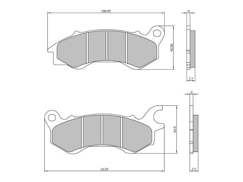Placute de frana RMS 225103730 fata homologated organic