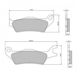 Placute de frana RMS 225103690 fata homologated organic Placute de frana RMS 225103690 fata homologated organic