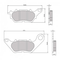 Placute de frana RMS 225103650 spate homologated organic Placute de frana RMS 225103650 spate homologated organic