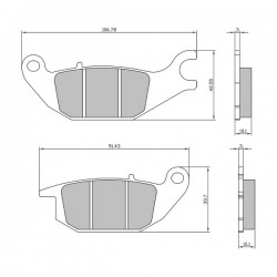 Placute de frana RMS 225103660 spate homologated organic Placute de frana RMS 225103660 spate homologated organic