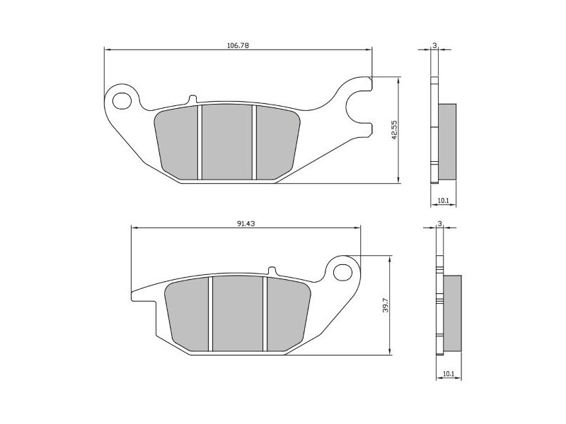 Placute de frana RMS 225103660 spate homologated organic
