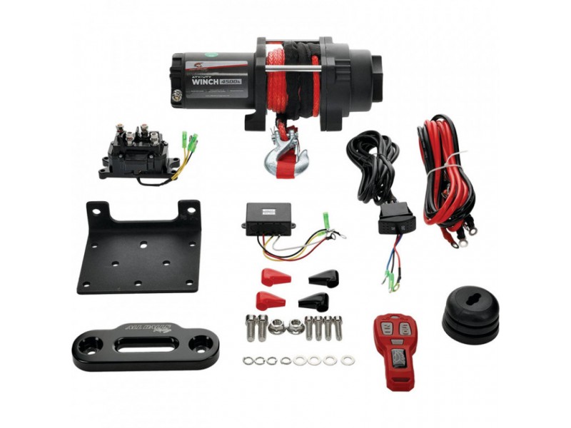 Winch All Balls Racing AB 4500LB 431-01026 4-Bolt synthetic