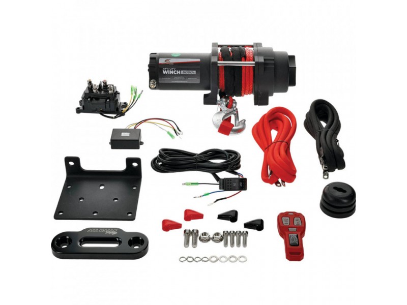 Winch All Balls Racing AB 6000LB 431-01026 4-Bolt synthetic