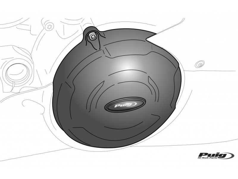  Engine protective covers PUIG 21258N Negru included right, left and alternator caps