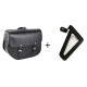 Leather saddlebag CUSTOMACCES SANT LOUIS APS005N Negru left, with universal support