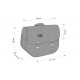 Leather saddlebag CUSTOMACCES SANT LOUIS APS012N Negru left, with metal base left side and left fitting kit