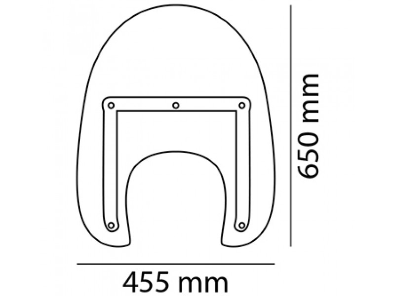 Windshield CUSTOMACCES AMERICA I CA0042W transparent Windshield CUSTOMACCES AMERICA I CA0042W transparent