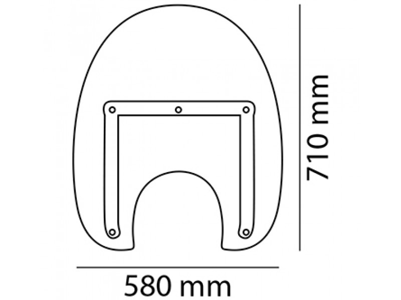 Windshield CUSTOMACCES AMERICA III CA0030W transparent Windshield CUSTOMACCES AMERICA III CA0030W transparent