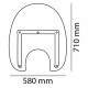 Windshield CUSTOMACCES AMERICA III CA0034W transparent Windshield CUSTOMACCES AMERICA III CA0034W transparent