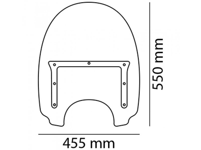 Windshield CUSTOMACCES HIGHWAY CH0001W transparent