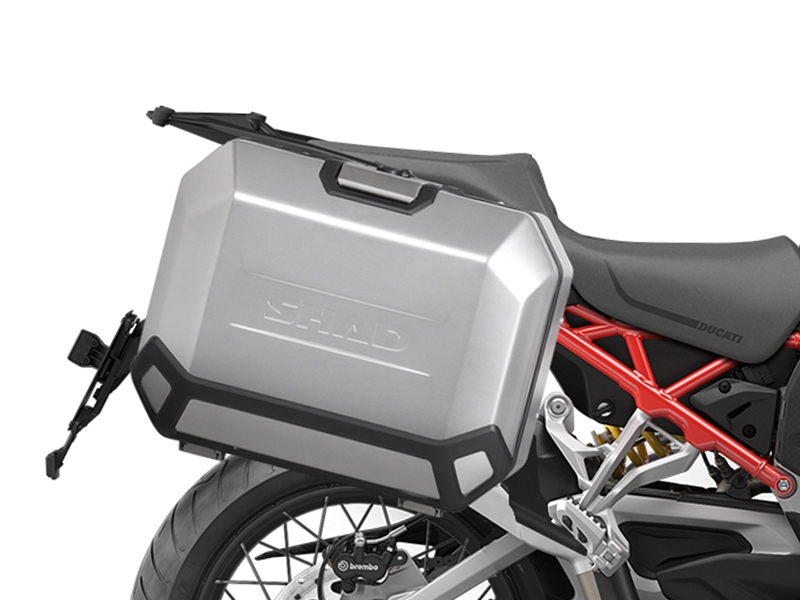 Set complet de cutii laterale de aluminiu, SHAD TERRA, 36L / 47L, incluzand kit de montaj SHAD Ducati Multistrada 1200 V4