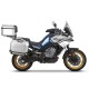 Set complet de cutii de aluminiu SHAD TERRA, 37L cutie centrala si 36L / 47L cutii laterale, incluzand set de montaj si placa SHAD CF Moto 800MT