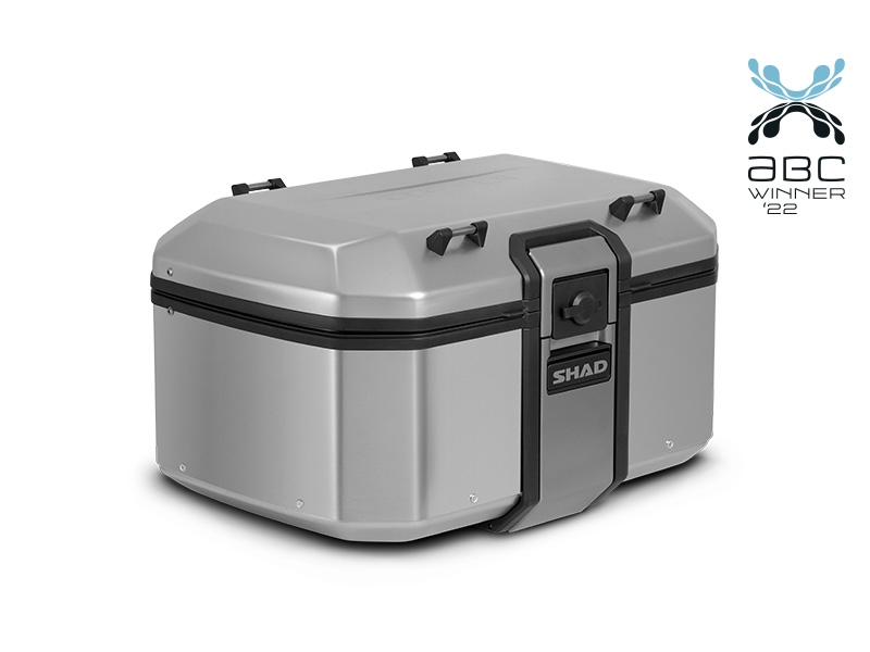 Complete set of aluminum cases SHAD TERRA, 55L topcase + 36L / 36L side cases, including mounting kit and plate SHAD Voge 650DS / 650DSX