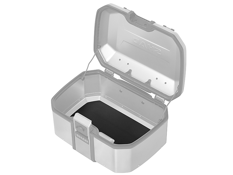 Complete set of aluminum cases SHAD TERRA, 55L topcase + 47L / 47L side cases, including mounting kit and plate SHAD Voge 500DS / 500DSX