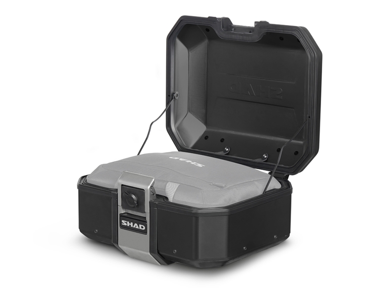 Complete set of SHAD TERRA TR40 adventure saddlebags and SHAD TERRA BLACK aluminium 37L topcase, including mounting kit SHAD Moto Morini X-Cape 649