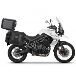 Complete set of SHAD TERRA TR40 adventure saddlebags and SHAD TERRA BLACK aluminium 48L topcase, including mounting kit SHAD TRIUMPH Tiger 800 Complete set of SHAD TERRA TR40 adventure saddlebags and SHAD TERRA BLACK aluminium 48L topcase, including mounting kit SHAD TRIUMPH Tiger 800