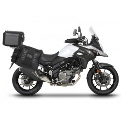 Complete set of SHAD TERRA TR40 adventure saddlebags and SHAD TERRA BLACK aluminium 55L topcase, including mounting kit SHAD SUZUKI DL 650 V-Strom Complete set of SHAD TERRA TR40 adventure saddlebags and SHAD TERRA BLACK aluminium 55L topcase, including mounting kit SHAD SUZUKI DL 650 V-Strom