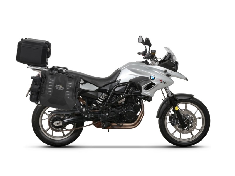 Complete set of SHAD TERRA TR40 adventure saddlebags and SHAD TERRA BLACK aluminium 55L topcase, including mounting kit SHAD BMW F 650 GS/ F 700 GS/ F 800 GS