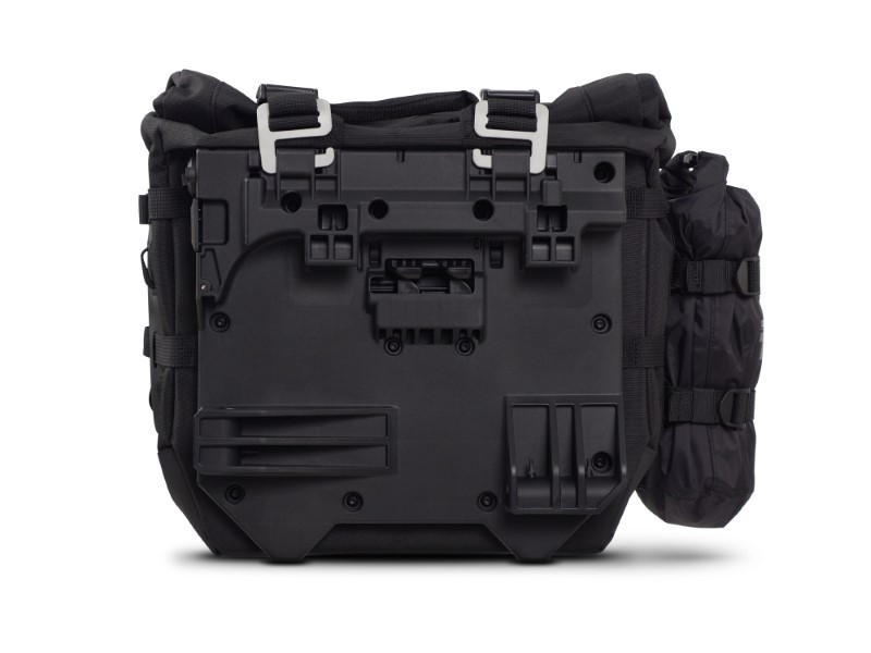 Complete set of SHAD TERRA TR40 adventure saddlebags and SHAD TERRA BLACK aluminium 55L topcase, including mounting kit SHAD Moto Morini X-Cape 649