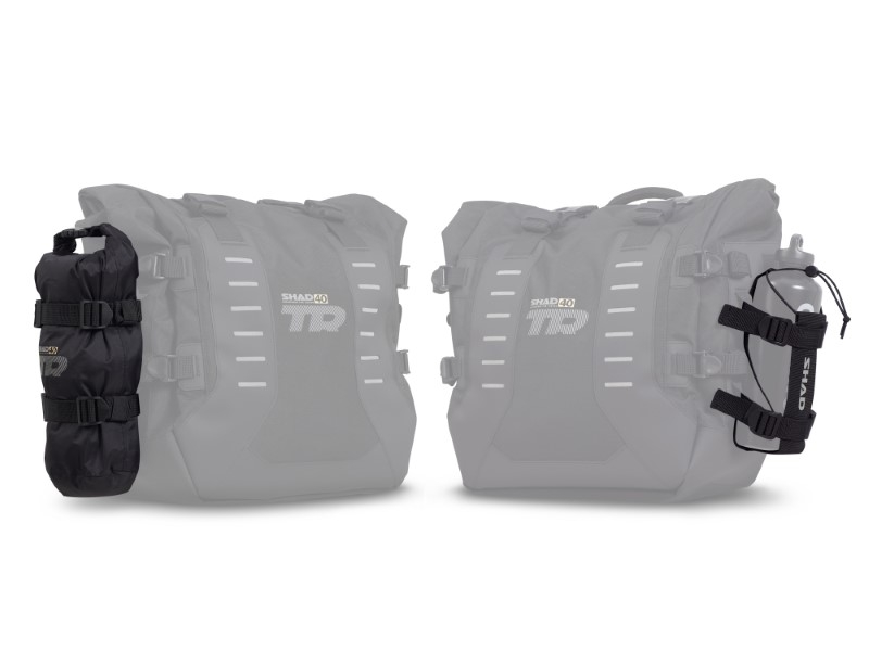 Complete set of SHAD TERRA TR40 adventure saddlebags and SHAD TERRA BLACK aluminium 55L topcase, including mounting kit SHAD Moto Morini X-Cape 649