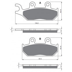 Placute de frana GOLDFREN 033 K5 Placute de frana GOLDFREN 033 K5