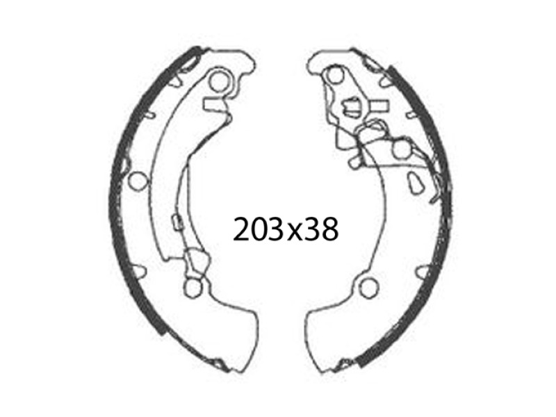 Rear brake shoes RMS 225120630 (set) Rear brake shoes RMS 225120630 (set)