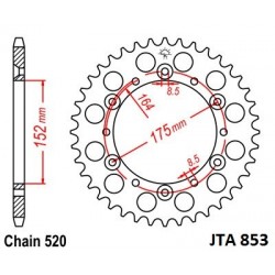Foaie spate ALU JT JTA 853-50 50T, 520 Foaie spate ALU JT JTA 853-50 50T, 520
