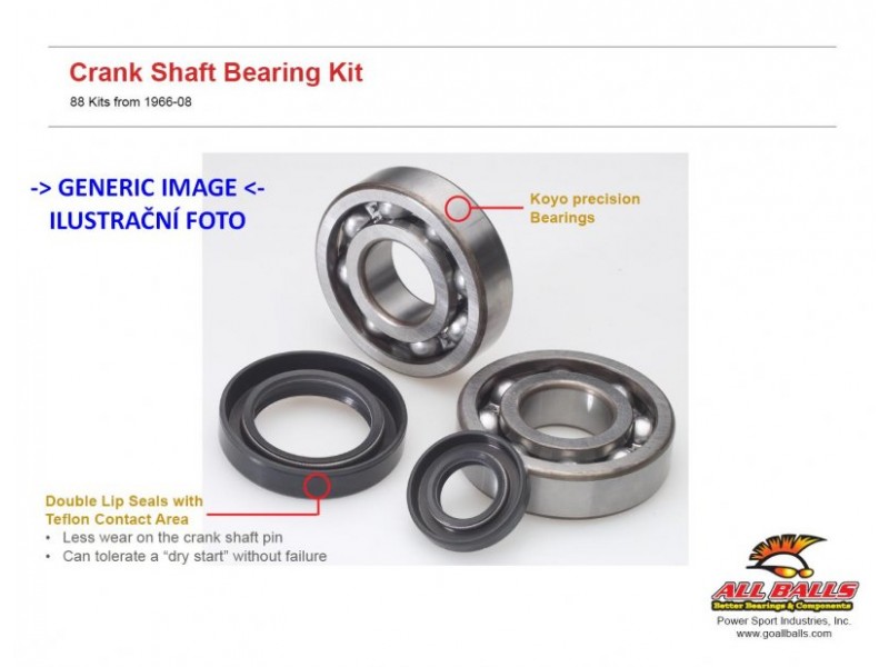 Crankshaft bearing kit All Balls Racing CB24-1130 Crankshaft bearing kit All Balls Racing CB24-1130