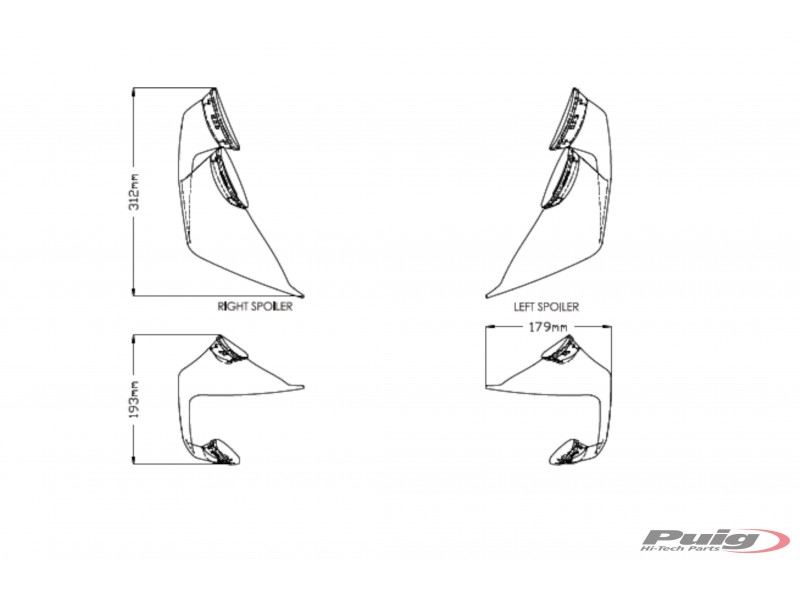 Frontal spoilers PUIG GP 20522N Negru