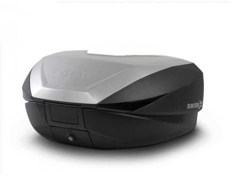 Top case SHAD SH59X D0B59200 negru cu capac de aluminiu (expandable concept) with PREMIUM SMART lock and backrest