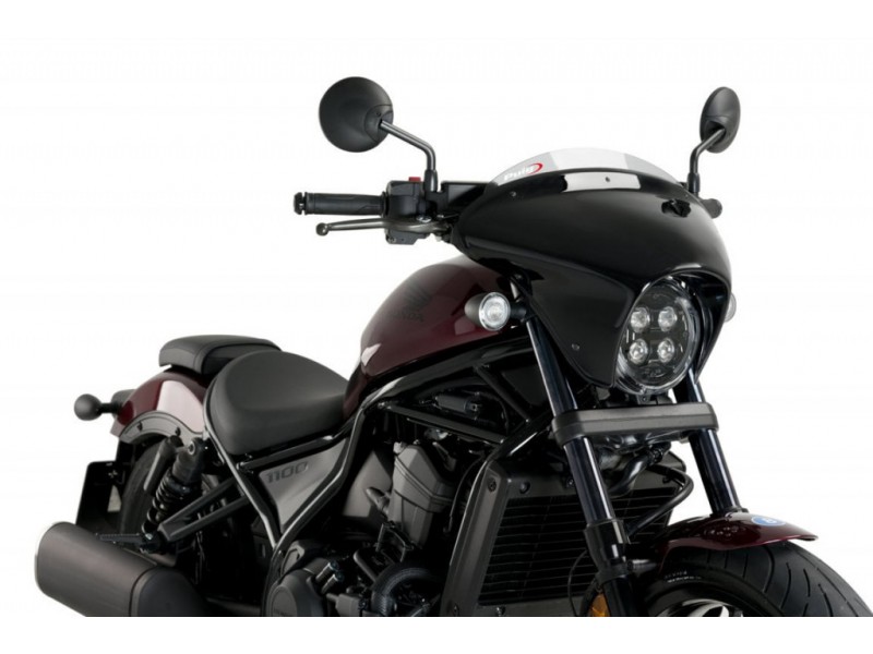 Windscreen PUIG BATWING SML SPORT 21067H smoke gloss black housing