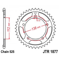 Foaie spate JT JTR 1877-45 45T, 525 Foaie spate JT JTR 1877-45 45T, 525