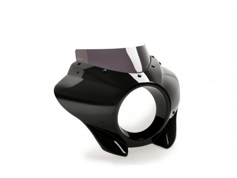 Semifairing PUIG MIRAGE 21460F dark smoke gloss black housing