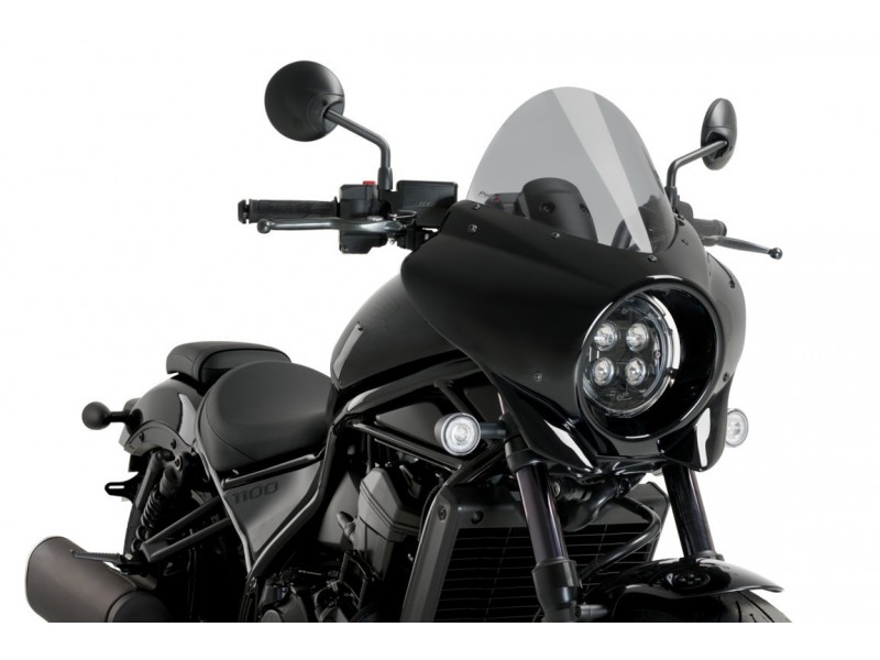 Semifairing PUIG MIRAGE 21461H smoke gloss black housing