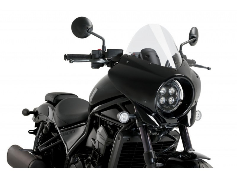 Semifairing PUIG MIRAGE 21461W transparent gloss black housing