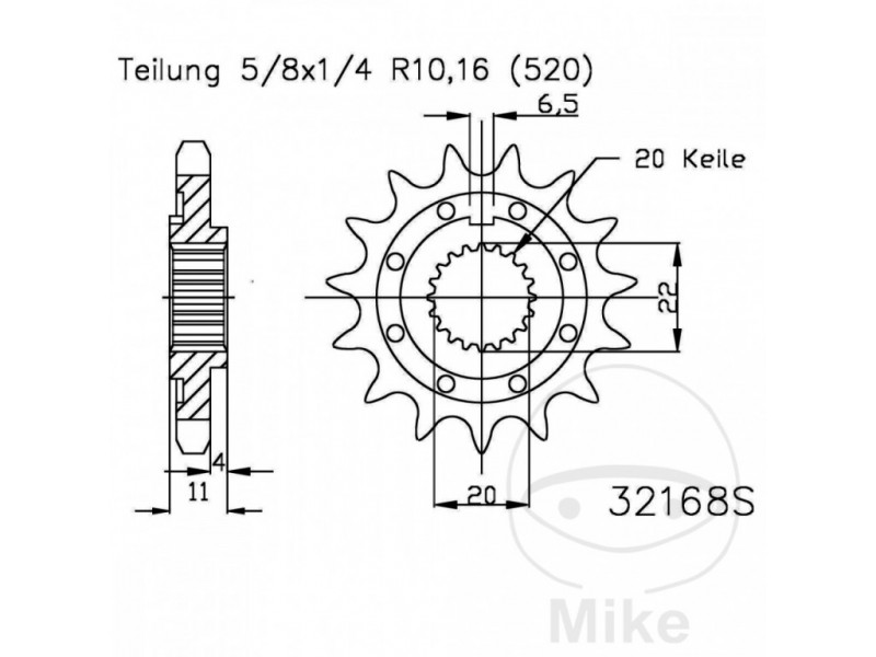 Pinion fata JMT racing (13T, 520)