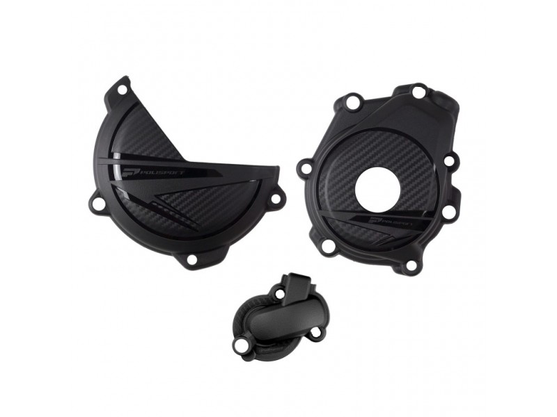 Engine covers protection kit POLISPORT 91372 Negru Engine covers protection kit POLISPORT 91372 Negru