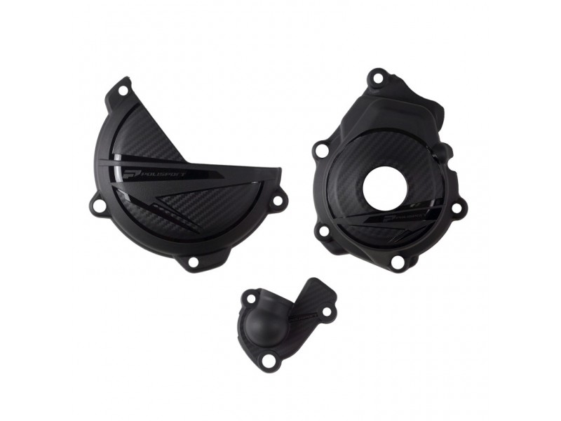 Engine covers protection kit POLISPORT 91370 Negru Engine covers protection kit POLISPORT 91370 Negru