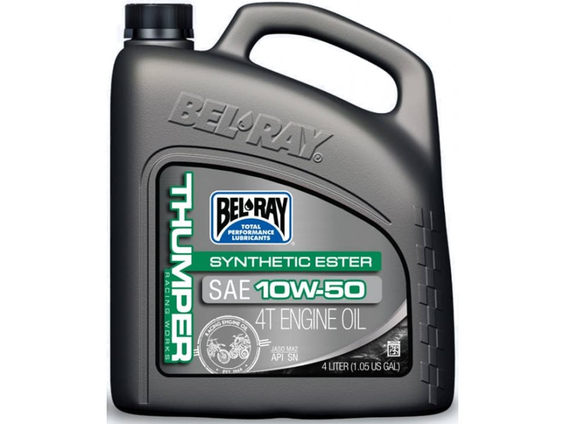 Ulei de motor Bel-Ray THUMPER RACING WORKS SYNTHETIC ESTER 4T 10W-50 4 l