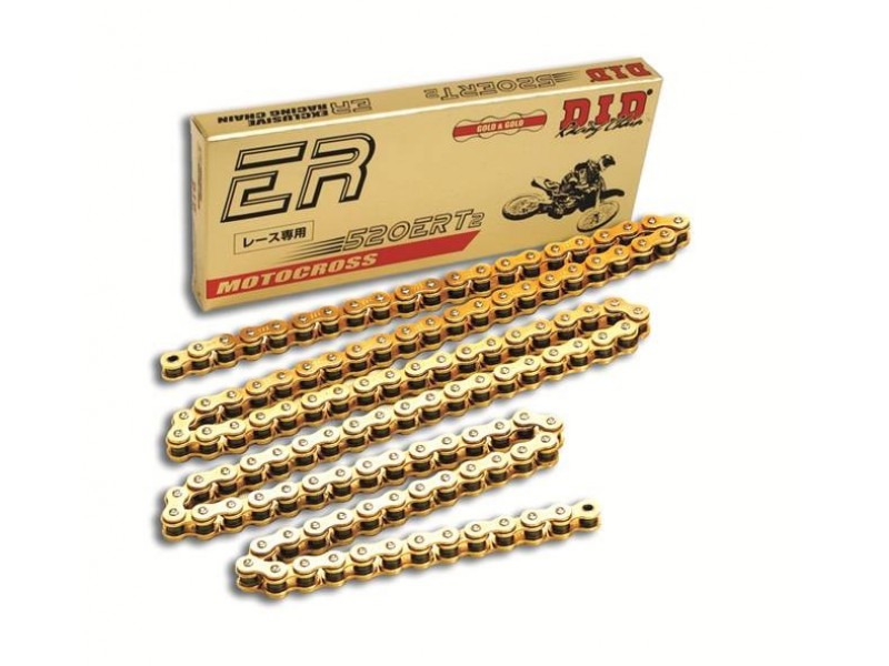 Lant de curse pentru motocross D.I.D Chain 520ER-T3 SDH 112 zale Gold/Gold Lant de curse pentru motocross D.I.D Chain 520ER-T3 SDH 112 zale Gold/Gold