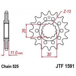 Pinion fata JT JTF 1591-15 15T, 525 Pinion fata JT JTF 1591-15 15T, 525