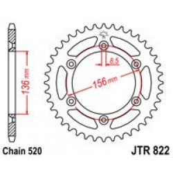Foaie spate JT JTR 822-53 53T, 520 Foaie spate JT JTR 822-53 53T, 520
