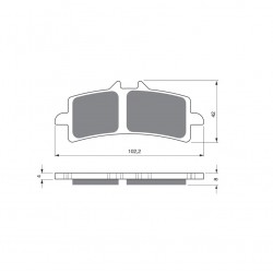 Placute de frana GOLDFREN 258 S3 Placute de frana GOLDFREN 258 S3
