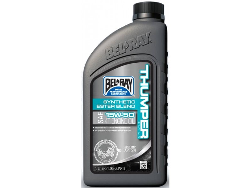 Ulei de motor Bel-Ray THUMPER RACING SYNTHETIC ESTER BLEND 4T 15W-50 1 l Ulei de motor Bel-Ray THUMPER RACING SYNTHETIC ESTER BLEND 4T 15W-50 1 l