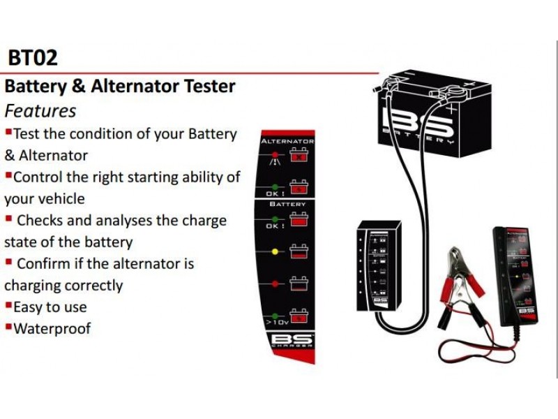 Tester baterie si alternator BS-BATTERY BT02