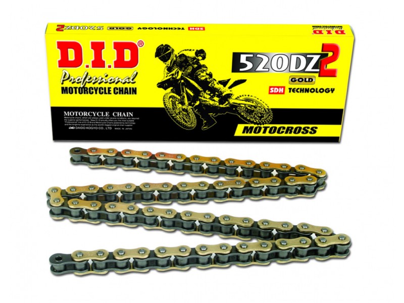 Lant motocros D.I.D Chain 520DZ2 SDH 120 zale auriu/negru Lant motocros D.I.D Chain 520DZ2 SDH 120 zale auriu/negru