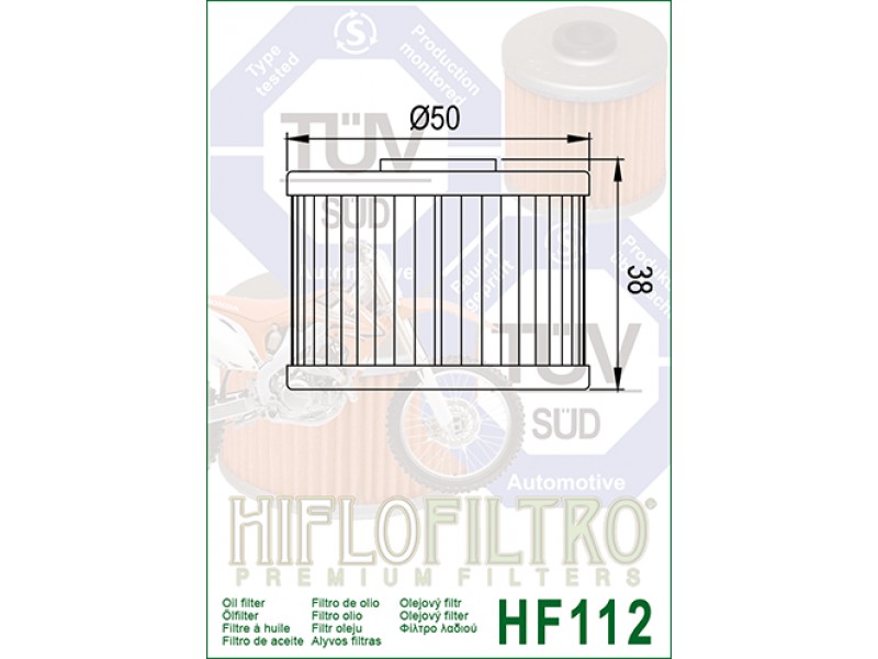 Filtru de ulei HIFLOFILTRO HF112 Filtru de ulei HIFLOFILTRO HF112