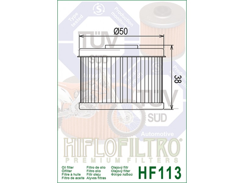 Filtru de ulei HIFLOFILTRO HF113
